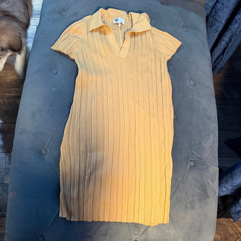 Chic Yellow Midi Dress